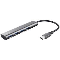 Trust 24948 USB Hub 4 porty USB-A USB 3.2 Gen1 5 GBit/s s konektorem USB C tmavě šedá Halyx-4-port