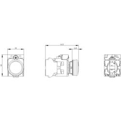 Siemens 3SU1152-6AA20-3AA0 světelný hlásič s LED elementem 24 V DC/AC 1 ks Piece