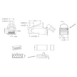 econ connect MPL88C8R, zástrčka RJ45, zástrčka, rovná, 1 ks