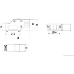 encitech DCMR09-HI-K 6560-0701-01 D-SUB pouzdro Pólů: 9 zinkový odlitek 90 ° kov 1 ks