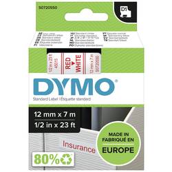 etikety DYMO D1 45015 polyester Barva pásky: bílá Barva písma:červená 12 mm 7 m
