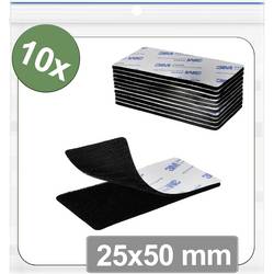 Quadrios 25CA653 kulaté suché zipy, lepicí, háčková a flaušová část, (d x š) 25 mm x 50 mm, černá, 10 ks