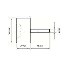 LUKAS-ERZETT A3100040306080 Vějířový brusný kotouč Průměr 40 mm 10 ks