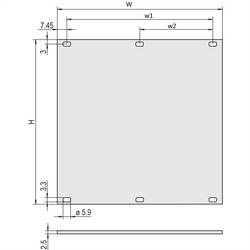 nVent SCHROFF 30807776 Přední panel 1 ks