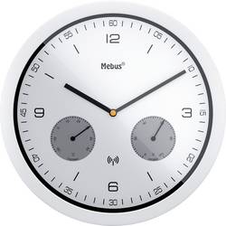 Mebus 52826 DCF nástěnné hodiny 26 mm x 42 mm, bílá