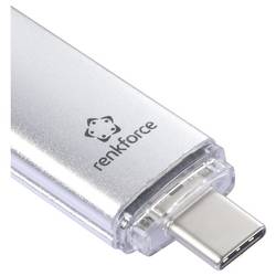Renkforce RF-USBOS-230 USB flash disk 64 GB stříbrná RF-6688140 USB-A, USB-C®
