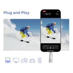 Renkforce RF-USBOS-230 USB flash disk 64 GB stříbrná RF-6688140 USB-A, USB-C®