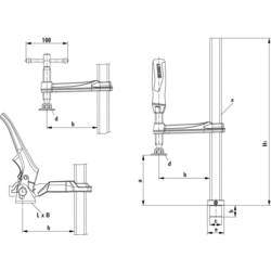 Bessey TW28-30-12H adaptér pro dílenský stůl Rozpětí (max.):300 mm Délka vyložení:120 mm