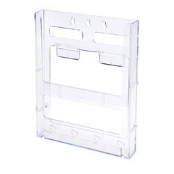 Deflecto 772001 držák prospektů transparentní DIN A4 na výšku Počet přihrádek 1 1 ks (š x v x h) 228 x 285 x 50 mm