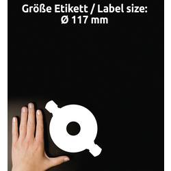 Avery-Zweckform L6015-25 Štítky CD Ø 117 mm papír bílá 50 ks trvalé inkoustová tiskárna, laserová tiskárna, barevná laserová tiskárna, kopírka, barevná