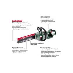 Metabo MS 36-18 LTX BL 40 akumulátor řetězová pila bez akumulátoru, bez nabíječky 18 V délka čepele 400 mm