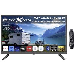 Reflexion LCD-TV Přenosná TV, 60 cm 24 palec, E (A - G), CI+, DVB-S, DVB-T, DVB-C, Smart TV, WLAN, Provoz na akumulátor, černá