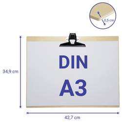 Maul deska s klipem 2394870 hnědá (š x v x h) 42.7 x 34.9 x 3.7 cm