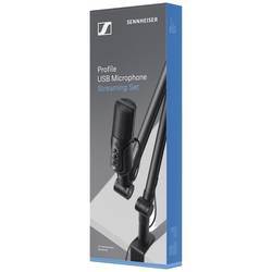 Sennheiser Profile na stojanu USB mikrofon Druh přenosu:USB spínač, vč. stativu, vč. kabelu USB-C®, audio, stereo (jack 3,5 mm) USB
