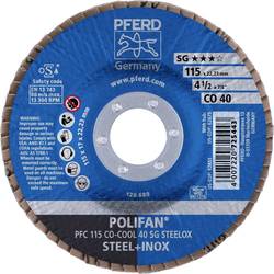 PFERD TOOLS 67760415 PFC 115 CO-COOL 40 SG STEELOX vějířovitý brusný kotouč Průměr 115 mm Ø otvoru 22.23 mm Zrnitost 40 Slitina hliníku, Slitina na bázi niklu,