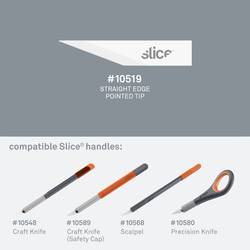 Slice 10519 Keramické náhradní čepele, rovné ostří, špičatý 4 ks