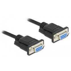 Delock sériový kabel [1x RS232 zásuvka - 1x RS232 zásuvka ], 0.5 m, černá