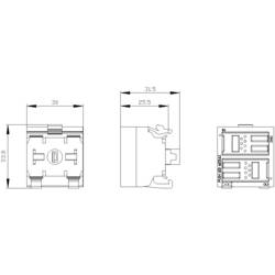 Siemens 3SU14011MC601CA1 3SU1401-1MC60-1CA1 svorkový modul IP20 1 ks Piece