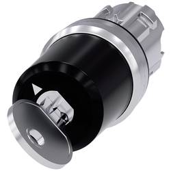 Siemens 3SU10505BF010AA0 3SU1050-5BF01-0AA0 klíčový spínač kovový přední prstenec, Vysoký lesk simulované kolečko černá 1 x 90 ° na klíč 1 ks