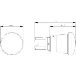 Siemens 3SU1050-1HA20-0AA0, 3SU10501HA200AA0 nouzový vypínač, 1 ks