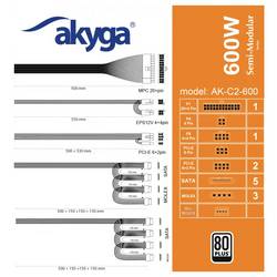 Akyga PC síťový zdroj 600 W ATX 80 PLUS®