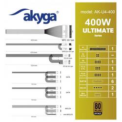Akyga PC síťový zdroj 400 W ATX 80 PLUS® Bronze