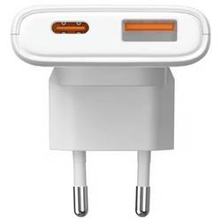 Akyga USB nabíječka, GaN, USB-C®, USB A, 65 W, Power Delivery 3.0, bílá