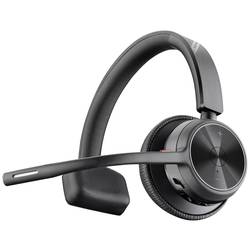 HP Poly Voyager 4310 UC Monaurales Headset +BT700 USB-A Adapter Headset otevřená (On Ear) Bluetooth® stereo černá Potlačení hluku regulace hlasitosti, Vypnutí