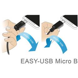 Delock USB kabel USB 2.0 USB-A zástrčka, USB Micro-B zástrčka 3.00 m černá oboustranně zapojitelná zástrčka 83857