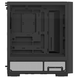 Thermaltake S380 TG ARGB Black midi tower PC skříň černá boční okno, integrované osvětlení, 2 předinstalované LED ventilátory