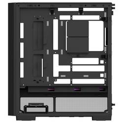 Thermaltake S380 TG ARGB Black midi tower PC skříň černá boční okno, integrované osvětlení, 2 předinstalované LED ventilátory