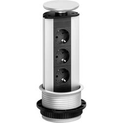 EVOline 93100001 zásuvkový sloupek 3násobný černá, stříbrná DE schuko zástrčka/zásuvky 1 ks