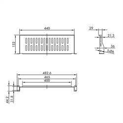 Value 26.99.0400 19 palec rack 2 U černá