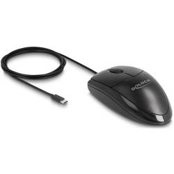 Delock 12114 optická myš, přenos USB, 3 tlačítko, 1200 dpi, černá