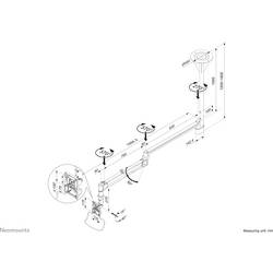Neomounts stropní držák na monitor FPMA-HAC100 1 Displej: (s) 25,4 cm (10) - 61 cm (24) bílá nastavitelná výška, naklápěcí, nakláněcí