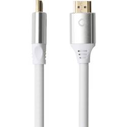 Oehlbach HDMI kabel Zástrčka HDMI-A, Zástrčka HDMI-A 1.50 m bílá D1C92490 8K UHD HDMI kabel