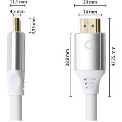 Oehlbach HDMI kabel Zástrčka HDMI-A, Zástrčka HDMI-A 1.50 m bílá D1C92490 8K UHD HDMI kabel
