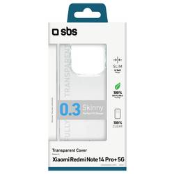 sbs mobile Cover Xiaomi Redmi Note 14 Pro+ 5G transparentní odolné vůči nárazům TESKINXIRNO14PPT