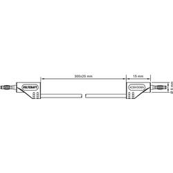 VOLTCRAFT MSB-200 měřicí kabel lamelová zástrčka 2 mm lamelová zástrčka 2 mm 30.00 cm žlutá 1 ks