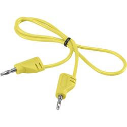 VOLTCRAFT MSB-200 měřicí kabel lamelová zástrčka 2 mm lamelová zástrčka 2 mm 30.00 cm žlutá 1 ks