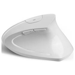 Perixx PERIMICE-813 W optická ergonomická myš, přenos bezdrátový, Bluetooth®, 800 dpi, 1200 dpi, 1600 dpi, bílá