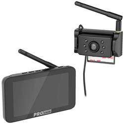 ProUser DRC5040 bezdrátový couvací videosystém dodatečný IR, pomocné zobrazení vzdálenosti přísavka, držák registrační značky černá