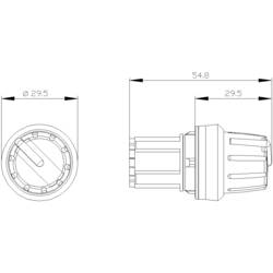 Siemens 3SU10002AS600AA0 3SU1000-2AS60-0AA0 kloubový spínač tlačítko bílá 2 x 360 ° 1 ks