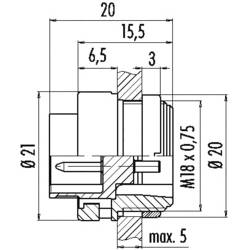 binder 99-0615-00-05 kulatý faston, 1 ks