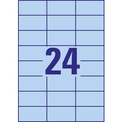 Avery-Zweckform 3449 univerzální etikety 70 x 37 mm papír modrá 2400 ks trvalé inkoustová tiskárna, laserová tiskárna, barevná laserová tiskárna, kopírka