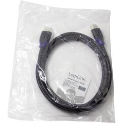 LogiLink HDMI kabel Zástrčka HDMI-A, Zástrčka HDMI-A 2.00 m černá CH0062 4K UHD, Audio Return Channel, pozlacené kontakty HDMI kabel