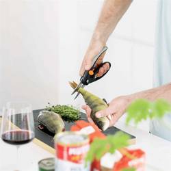 Fiskars 1003032 nůžky pro domácnost leváci, praváci 220 mm černá