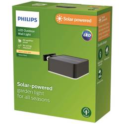 Philips LED Vynce 8720169265660 venkovní solární nástěnné osvětlení LED pevně vestavěné LED 1.5 W černá