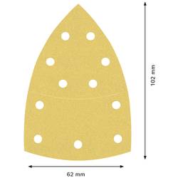 Bosch Accessories EXPERT C470 2608900888 brusný papír s otvory Zrnitost 120 (d x š) 102 mm x 93 mm 10 ks