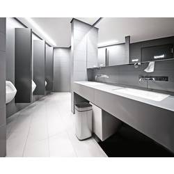 Durable 342223 342223 odpadkový koš, 21, nerezová ocel, (d x š x v) 270 x 270 x 570 mm, stříbrná, otevírání víka one-touch, 1 ks